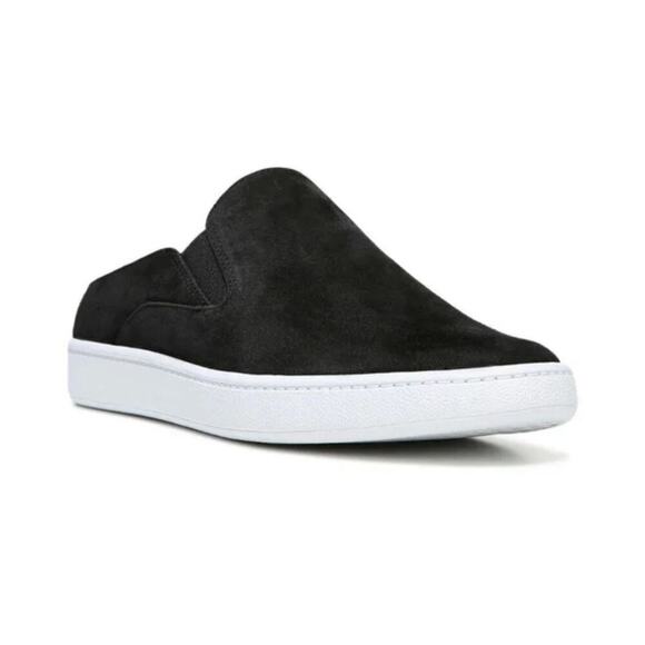 Vince Verrell Slide Sneakers Black Suede Women’s 7.5 Slip-On Casual Staple - Picture 1 of 14
